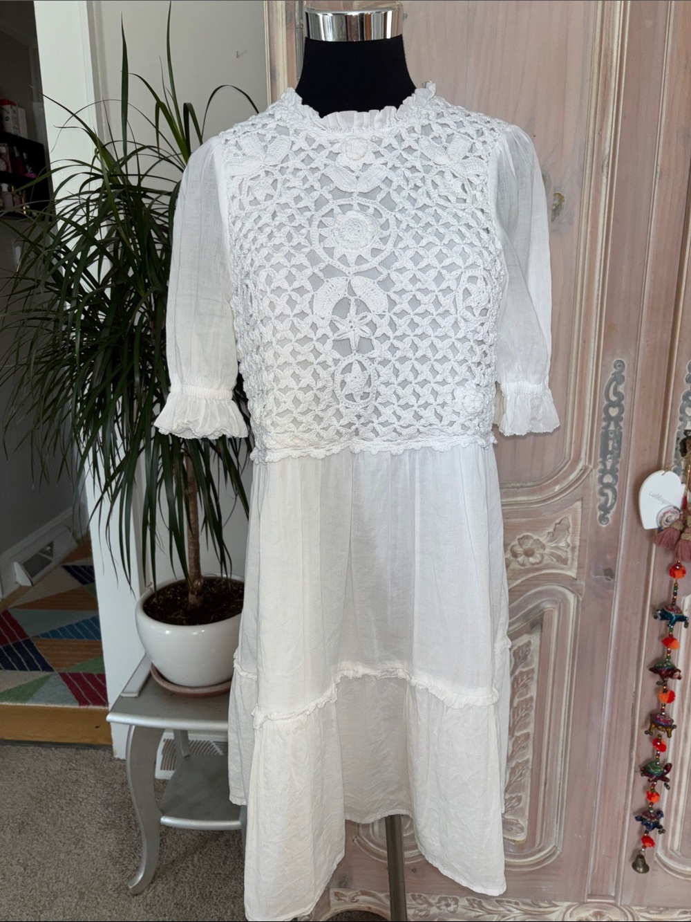 Saylor Felice Crochet Mini Dress